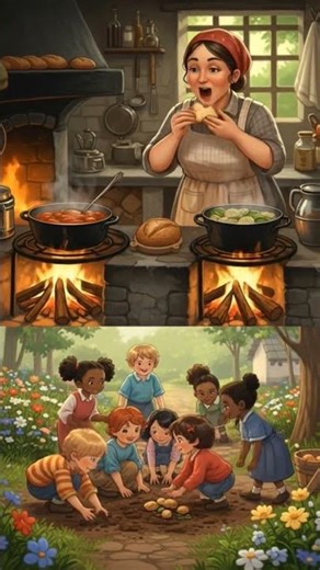 Mother cooking for kids #viral #DreamScreenAI