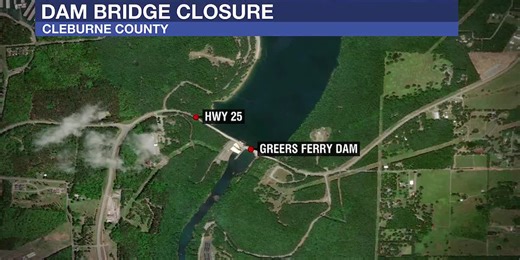 Dam bridge closed for maintenance