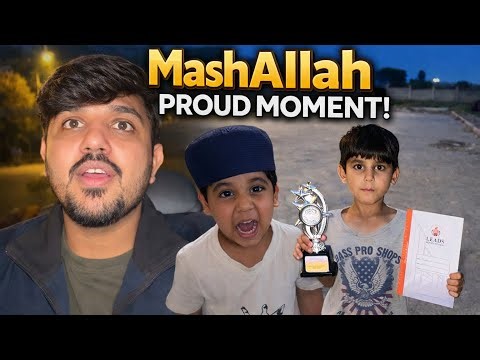 ALHUMDOLILAH Hamza ko Trophy 🏆 mili 1st time Ghr mein Trophy ai Babar Akbar Vlog