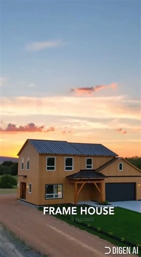 Build a Frame House in 15 Seconds 🤯 | From Foundation to Finish #shorts #construction #framehouse