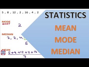 How to find mean mode and median
