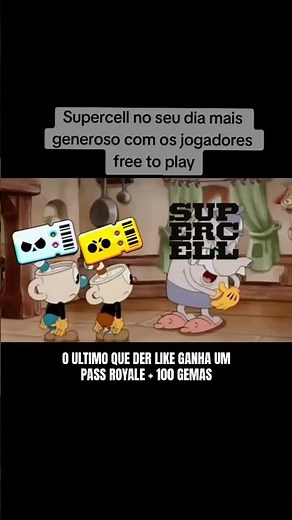 SUPERCELL É MUITO GENEROSA 😂 #supercell #cuphead