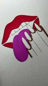 How to Draw Pop Art Lips with Markers 👄💅 #art #drawing #ihavethisthingwithplants #coloring