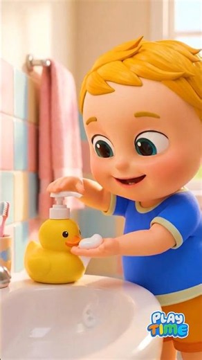 Kids Learn To Wash Your Hands | Fight With Germs | Good Habits | Baby Cartoon Song #shorts