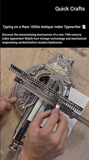 Typing on a Rare 1800s Antique Index Typewriter #shorts