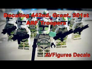 Decaling AV-Figures Clone Troopers 442nd, 501st, and Commander Grey