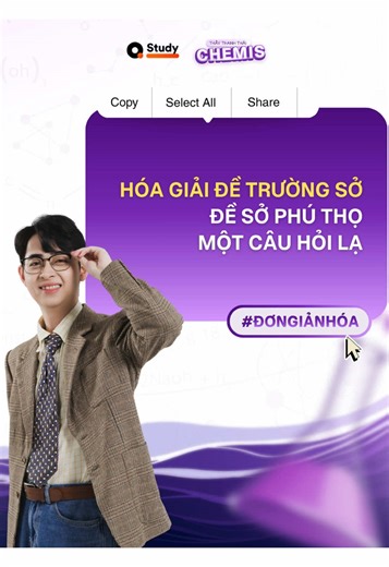 Hoá Giải Đề Trường Sở | Một câu hỏi khá lạ từ Sở Phú Thọ có đủ thử thách 2K8? 🔥 #thaythanhthaichemis #onthithptqg #hoahoc #thitotnghiep