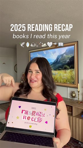 Just a little recap of my 2025 year of reading 🙂‍↕️ how many books did you read this year?! 👀 (and i don’t think you need the reminder but any number of books read is a win around here- i don’t care if it’s 5 or 200! Good for you!!) #readingrecap #2025wrapped #romancebook #bookrecs #readingrecs