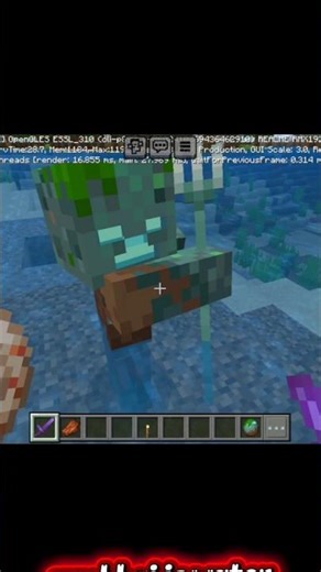 1st Attempt= TRIDENT 🔱 #minecraft