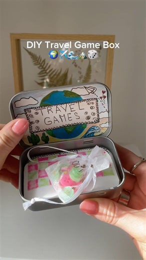 Cute DIY travel game box – fun to make & a perfect gift idea!🌍🌷#diy #travel #craft #diycraft #game