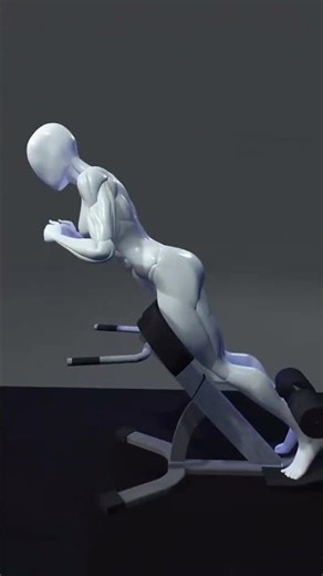 🔷 Reverse Hyperextension (Reverse Hyper Bench) #fitness #workout #gym #shortsfeed #shortsviral