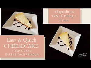 EASY DELICIOUS CHEESECAKE | SIMPLE 4-INGREDIENT FILLING + Crust RECIPE