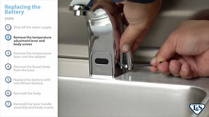 Keep your hands-free sensor faucets operating smoothly with this video guide to easily replacing the battery and adjusting settings. | T&S Brass and Bronze Works