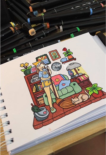 cleaning your fyp ✨🎀 #romanticizeyourlife #minivlog #cozyathome #cozyvibes #girlmoments #cocowyo #coloringbook #bobbiegoods #fyp