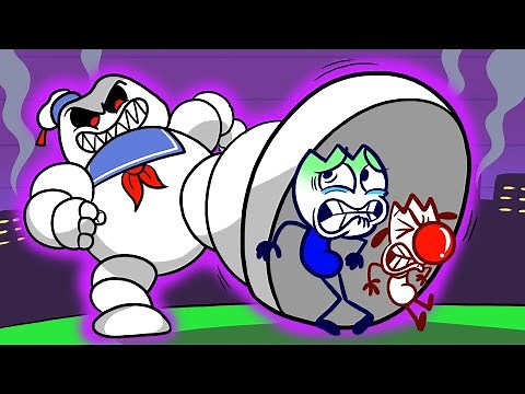 Ghostbuster Afterlife! Stay Puft Marshmallow Man Crushes The City | Max's Puppy Dog Cartoon