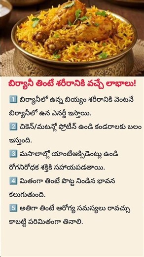 బిర్యానీ తింటే శరీరానికి వచ్చే లాభాలు!#StartupIdea#BusinessIdeas#business#trend#shorts#viralshort
