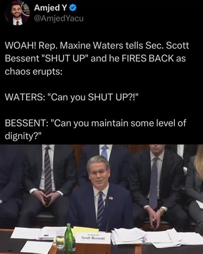 Jed on Instagram: "Bessent’s comeback was perfect. Dignity. Procedure. Seems like the only real adult in the room."