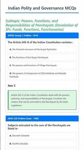 Powers, Functions, and Responsibilities of Panchayats Devolution of 3Fs: Funds, Functions, Func...