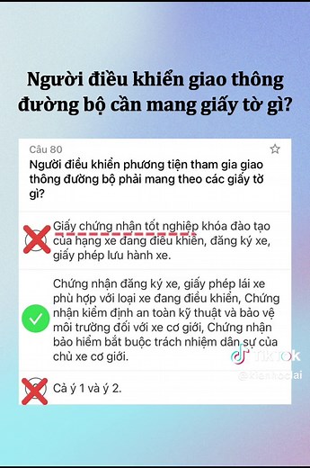 Hướng dẫn 94 câu hỏi lý thuyết thi bằng lái xe 2025