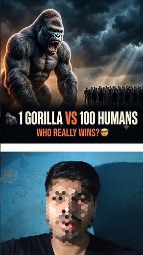1 Gorilla 🦍 vs 100 Humans 👥