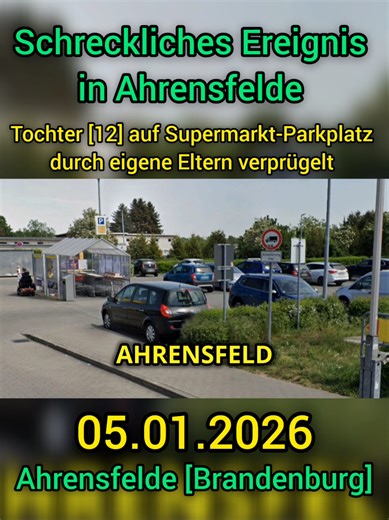 Eltern verprügeln Tochter auf Parkplatz in Ahrensfelde