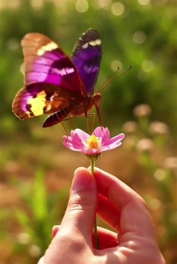 🦋 Magical Butterfly Lands on My Hand | Beautiful Nature Scene HD