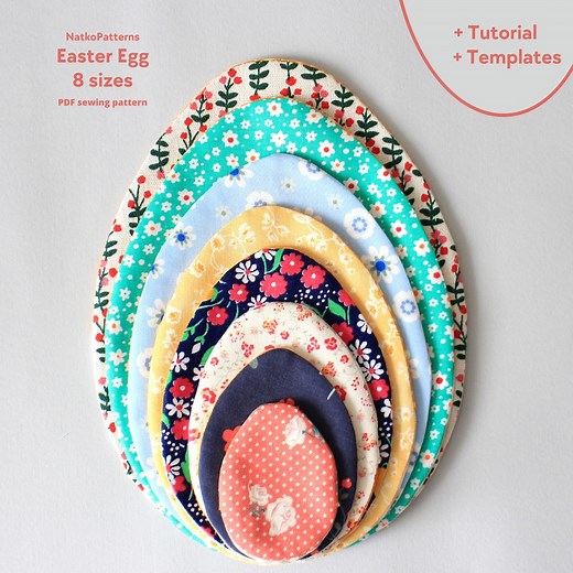 Fillable Easter Egg PDF Pattern – 8 Sizes, DIY Easter Decor, Easy Sewing Tutorial, Printable Templates, Egg Hunt Bags, Reusable Fabric Eggs - Etsy