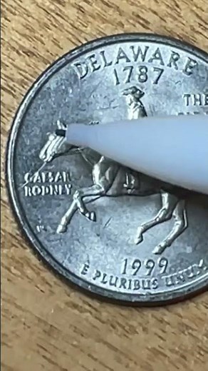Spitting Horse Die. Crack Error 1999 P Washington Quarter. Delaware State Quarter.