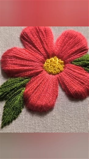 3D Rococo Flower Embroidery 🌸 | Stunning 5 Petal Hand Embroidery + French Knots