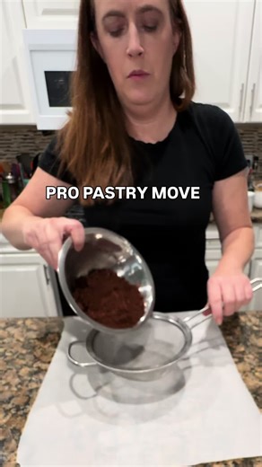 STOP using a bowl. This is how pastry chefs sift dry ingredients without making a mess. Parchment = control, clean pours, zero waste. Save this for your next bake. 💜 Follow for more baking & pastry tips, tricks and recipes! #baking #bakingtips #bakingtipsandtricks #cakebaking #cakes