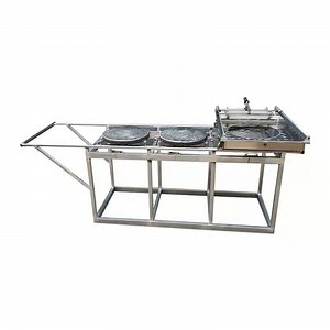 [Hot Item] China Manufacturer Semi-Automatic Push-Pull Pancake Maker Flat Maker Gas Pan Thin Pancake Machine