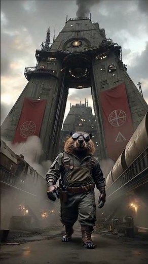 Bucky Beaver in the Brutalist City | High-Speed Trains and Megastructures