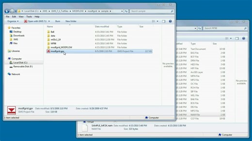GMS Import MODFLOW files (HD)