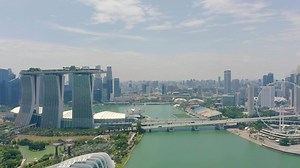 Download Drone Aerial view 4k Footage Of  Skyline Singapore.