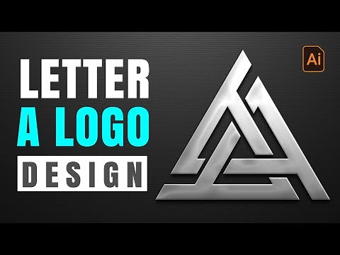 Alphabet Logo design tutorial | Letter A Logo in Illustrator