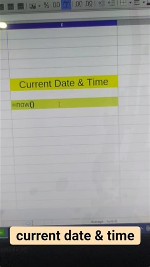 #excel use formula current date and time now mostly use function