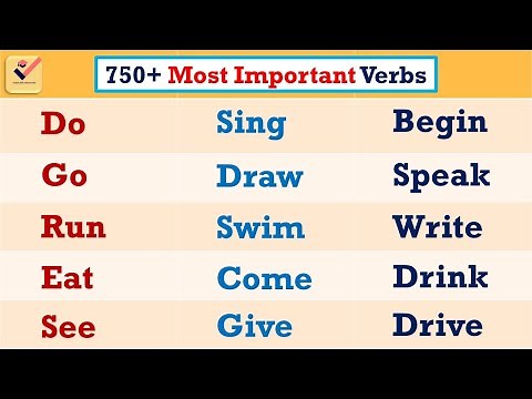 Verbs : 750+ Most Important Verbs in English | List of Verbs | Vocabulary | Grammar | Mohan Saha