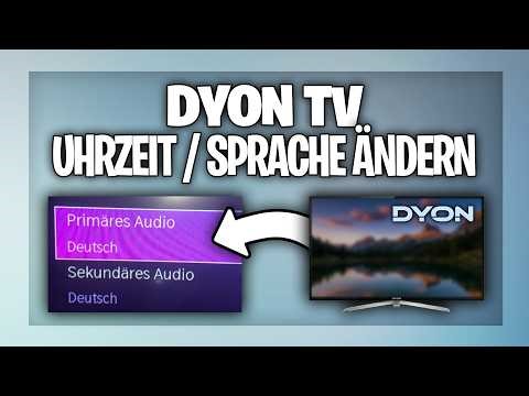 Dyon TV language, time & date change - setting subtitles TV instructions