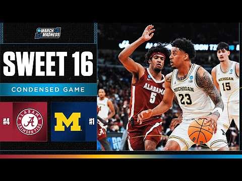 Michigan vs. Alabama - Sweet 16 NCAA tournament extended highlights