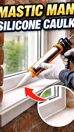 Mastic Man 🔥 Perfect Silicone Caulk Application on Window Frame (Clean & Professional!) #MasticMan