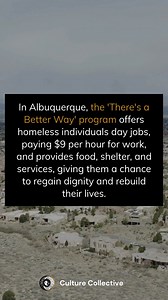 Small acts of kindness can lead to big changes. In Albuquerque, the ‘There’s a Better Way’ program offers homeless individuals a fresh start by providing day jobs, food, shelter, and services. With a wage of $9 per hour, it’s more than just a job—it’s an opportunity to regain dignity and rebuild lives. Let’s support programs that bring real change. 🌟💛 | Culture Collective