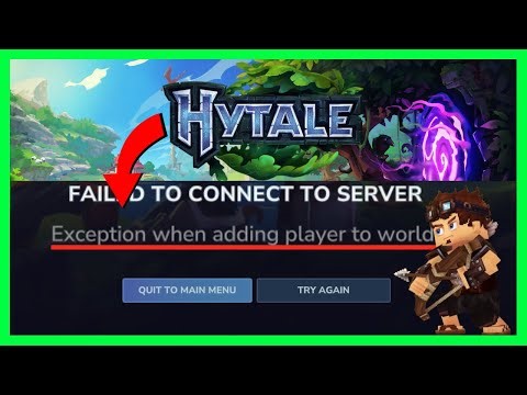 How to FIX Hytale Error Exception When Adding Player to World
