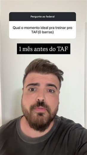 Ideal time to start training for the TAF (Physical Aptitude Test).