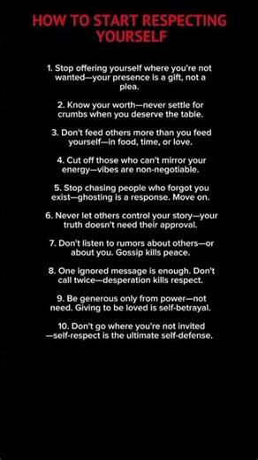 10 Powerful Ways to Start Respecting Yourself 💯