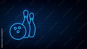 Bowling game leisure icon. Bowling Ball. Motion graphics.