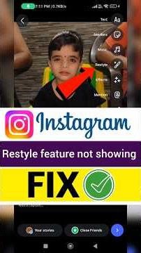 How to get restyle feature not showing in instagram Instagram restyle nahi show ho Raha hai #shorts