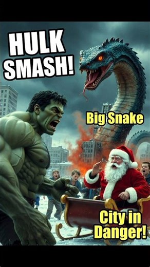 HULK vs BIG SNAKE 🐍🔥 Santa Trapped, City on the Brink!