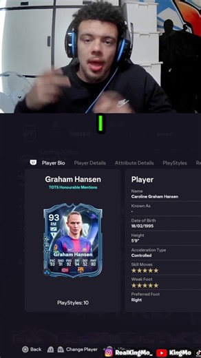 I Wanna Party With Hansen TOTS 😍🔥 #kingmo #fyp #eafc #fc26 #ultimateteam