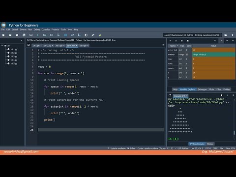 18- Python - for loop exercises | محمد يوسف