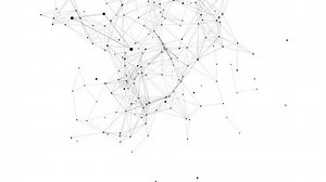 line connect network animation on white background. Line technology data connection and business background. 4k network communication plexus background.